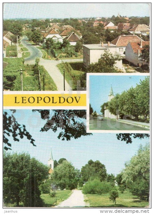 Leopoldov - town views - architecture - Czechoslovakia - Slovakia - used 1972 - JH Postcards