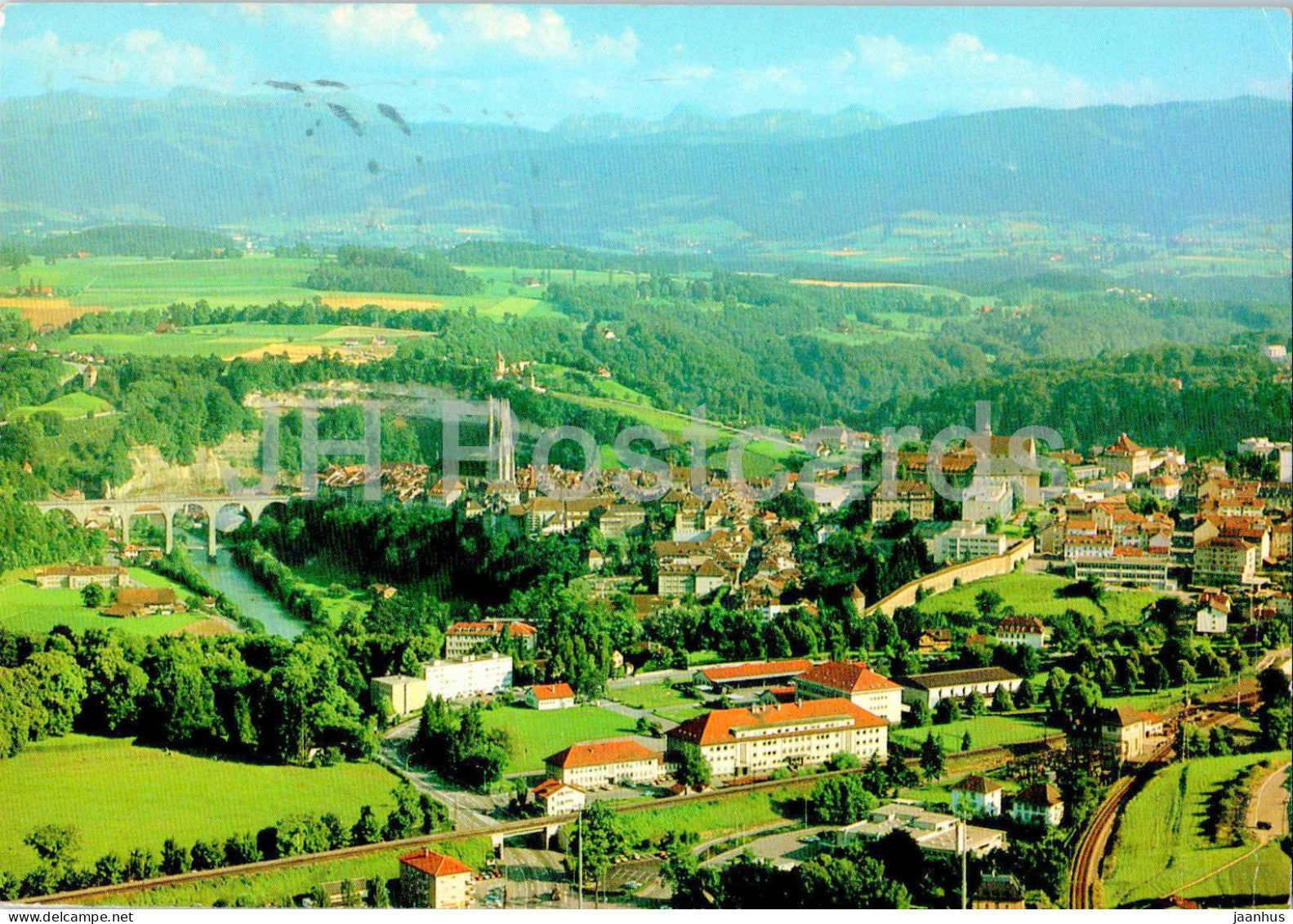 CH Fribourg - La ville et les Prealpes - 1994 - Switzerland - used - JH Postcards