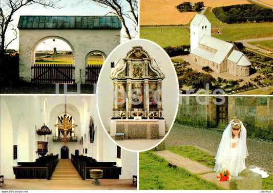 Vestervig Kirke - church - multiview - 8172 - 1986 - Denmark - used - JH Postcards