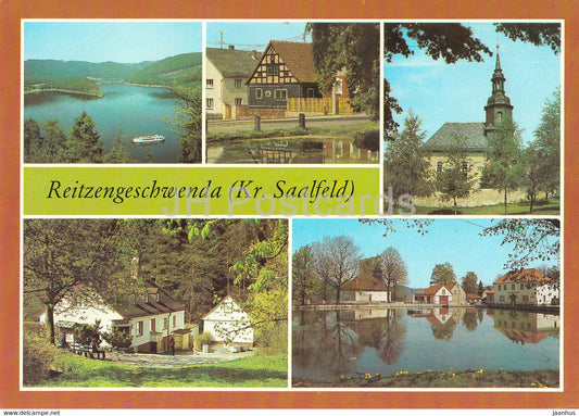 Reitzengeschwenda Kr Saalfeld - Hermannsfelsen - Volkskundemuseum - Kirche - Lothramuhle - Germany DDR - unused - JH Postcards