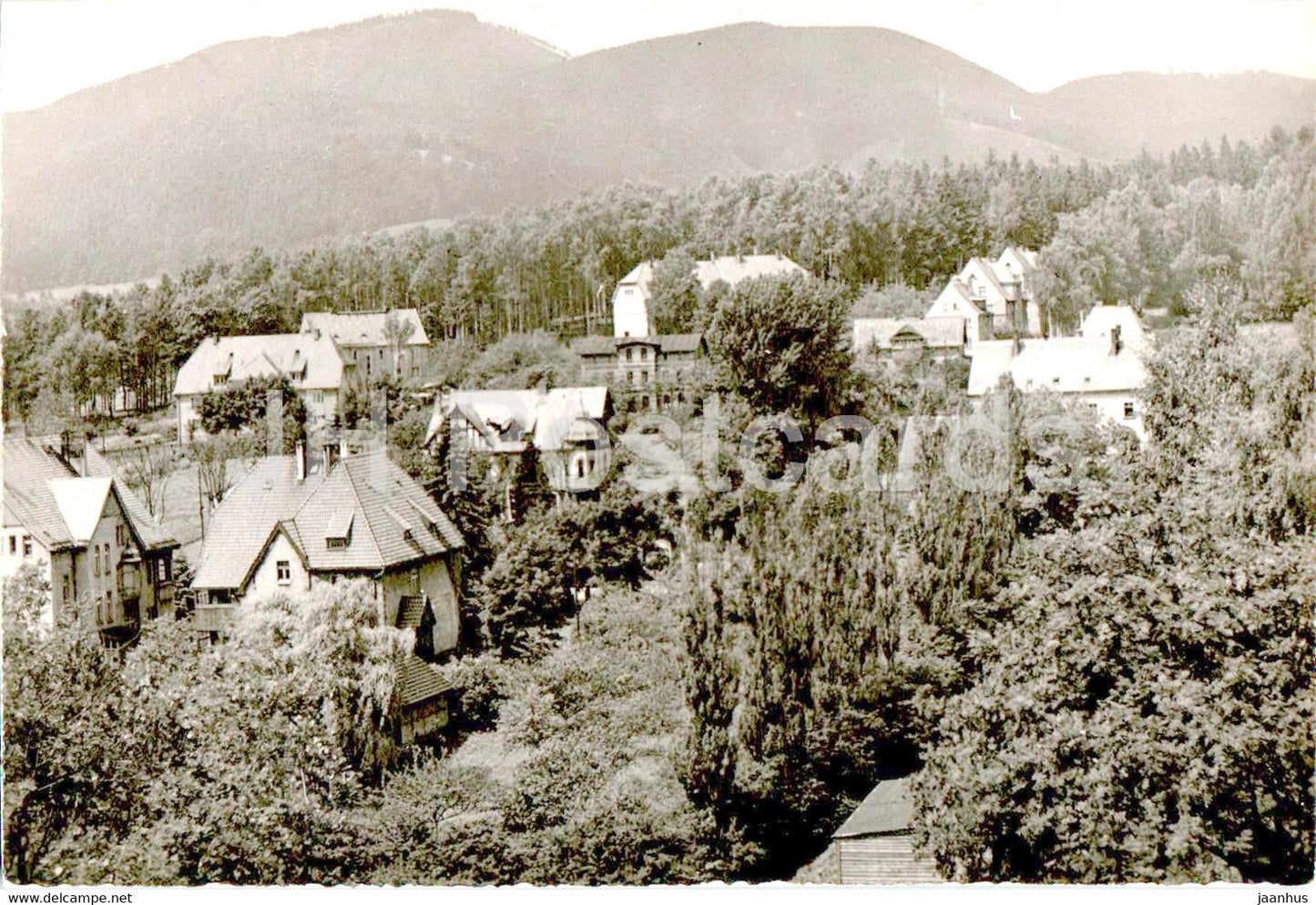 Jedlina Zdroj - widok ogolny - general view - 16-608 - old postcard - Poland - unused - JH Postcards