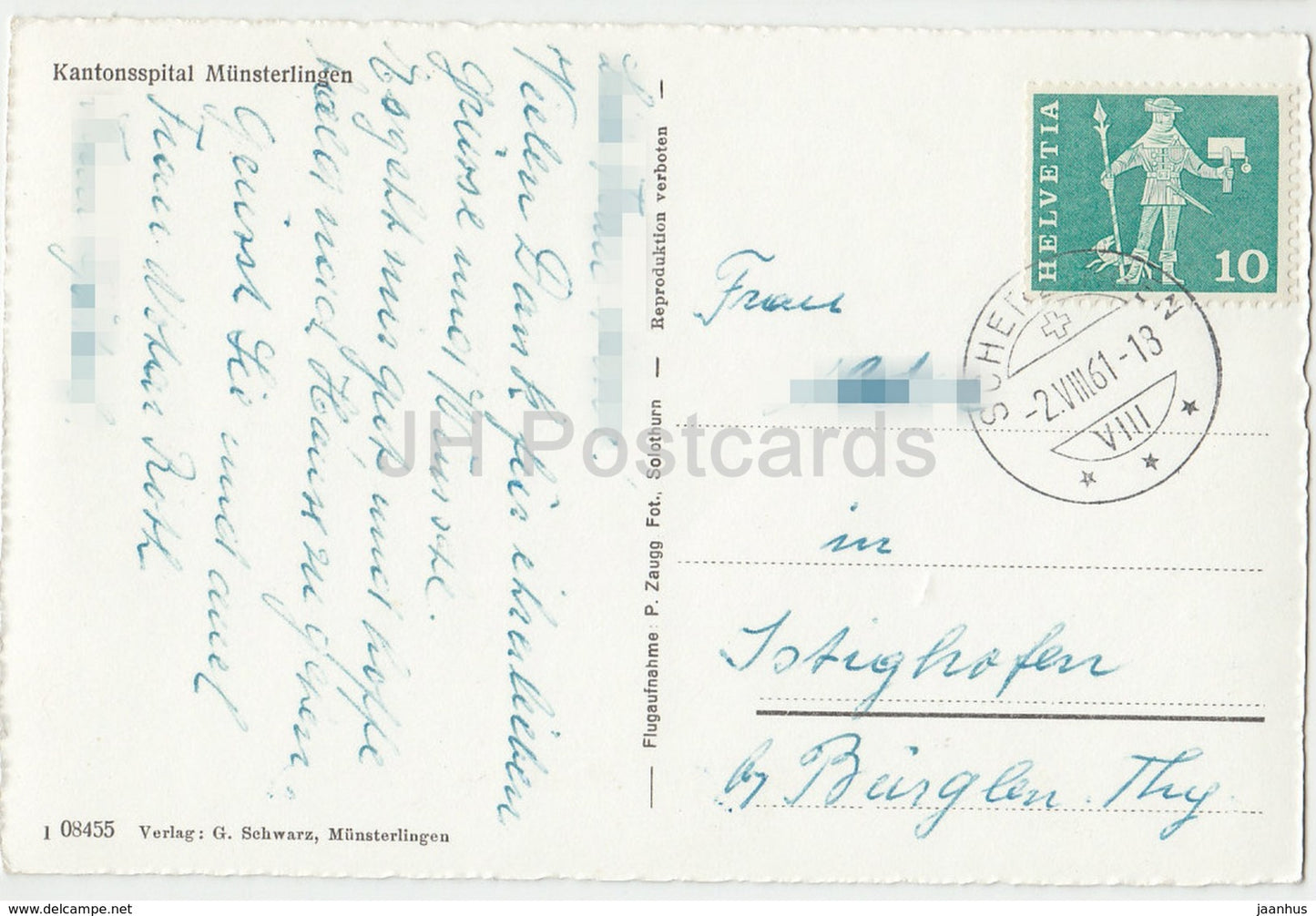 Kantonsspital Munsterlingen - 08455 - Switzerland - 1961 - used