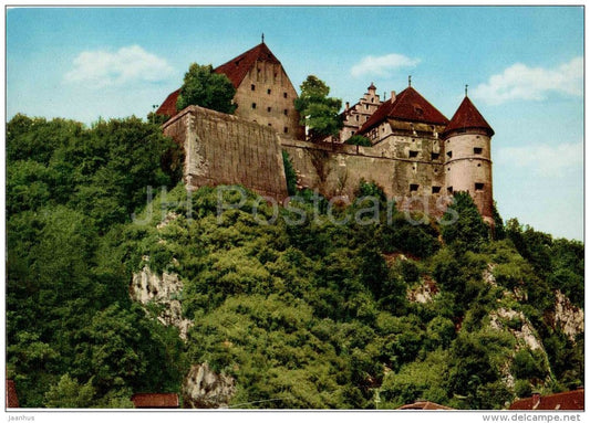 Schloss Hellenstein - castle - Germany - 1974 gelaufen - JH Postcards