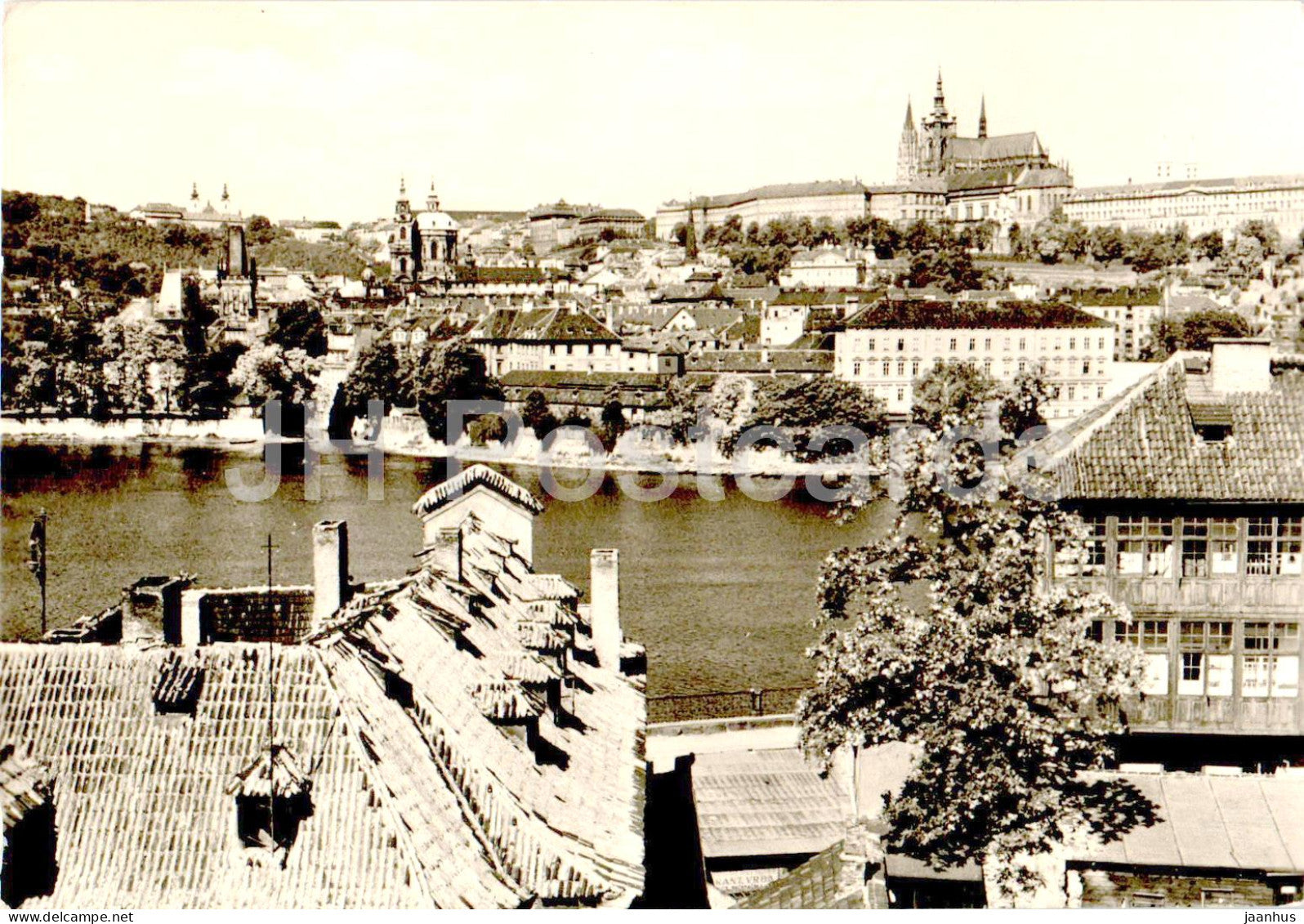 Praha - Prague - Panorama Hradcan s Malou Stranou - 1958 - old postcard - Czech Republic - Czechoslovakia - used - JH Postcards