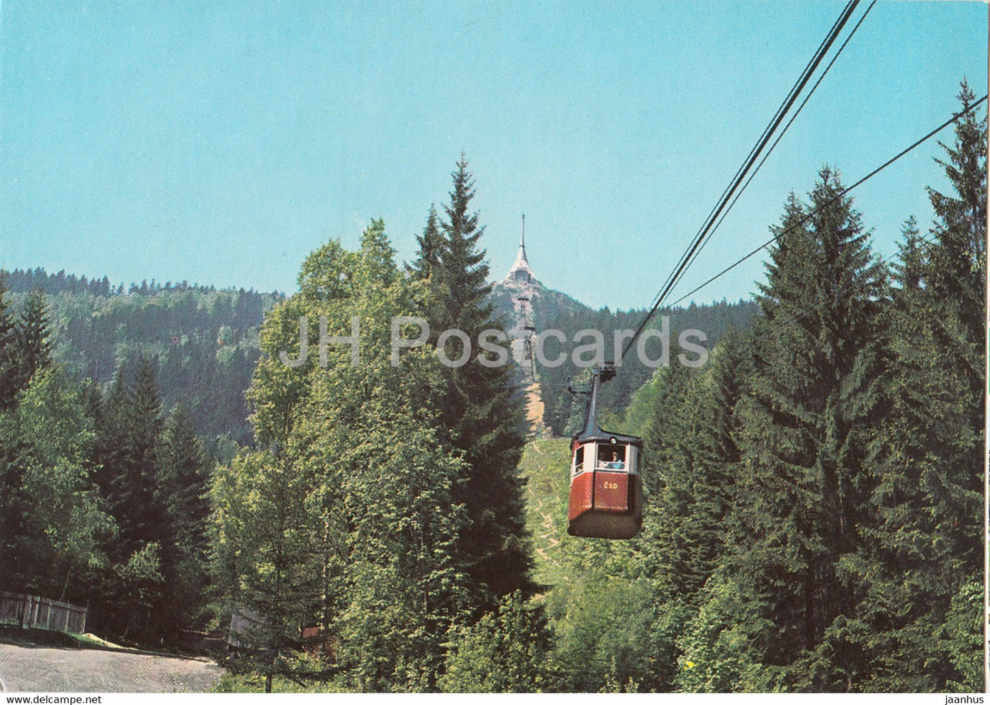 Liberec - cable car - Jested 1012 m - 1975 - Czechoslovakia - Czech Republic - used - JH Postcards