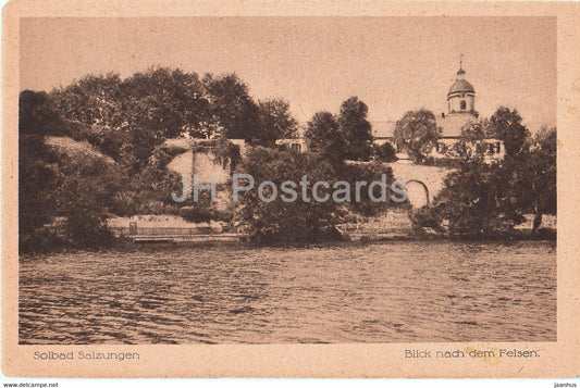 Solbad Salzungen - Blick nach dem Felsen - old postcard - Germany - unused - JH Postcards