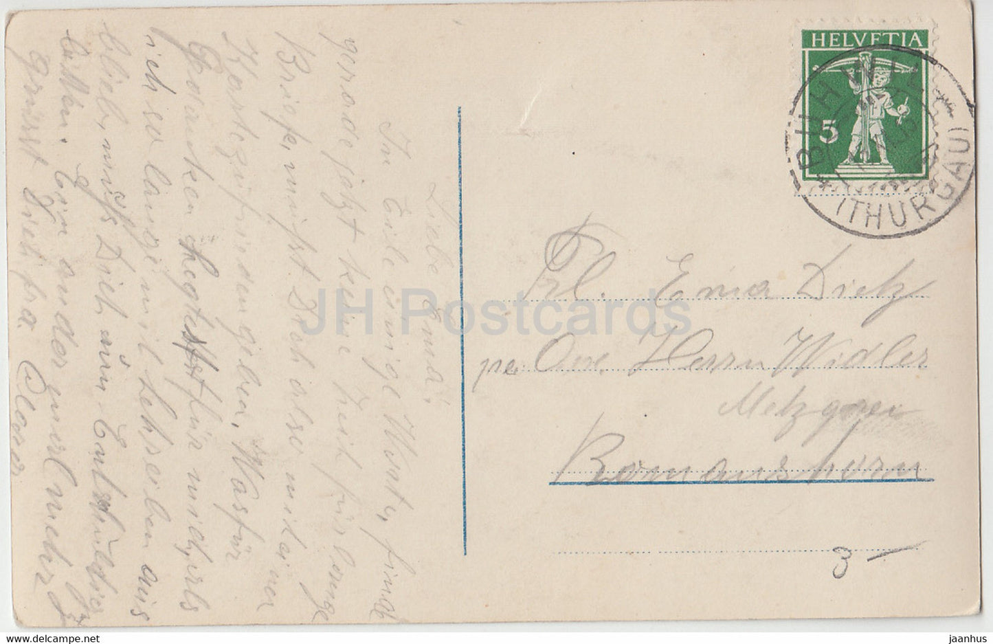 Nach der Heimat mocht ich wieder - man - PH 9019-3 - old postcard - 1915 - Germany - used