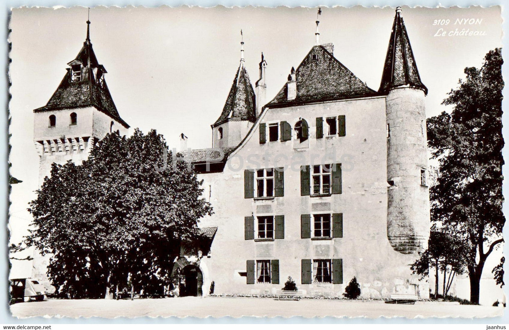 Nyon - Le Chateau - castle - 3109 - old postcard - Switzerland - unused - JH Postcards