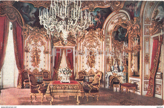 Schloss Herrenchiemsee - Speisezimmer - castle - 413 - old postcard - Germany - unused - JH Postcards