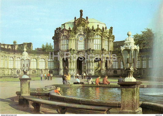 Dresden Zwinger - Blick zum Glockenspielpavillon - palace - DDR Germany - unused - JH Postcards