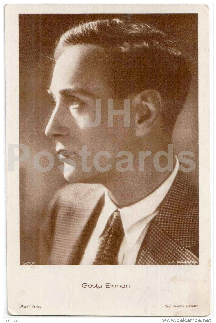 Gösta Ekman - movie actor - Ross verlag - 5279/1 - old postcard - unused - JH Postcards