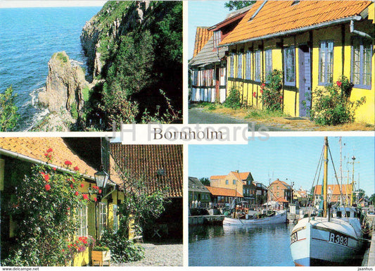 Bornholm - Jons Kapel - town views - ship - boat - multiview - 2001 - Denmark - used - JH Postcards