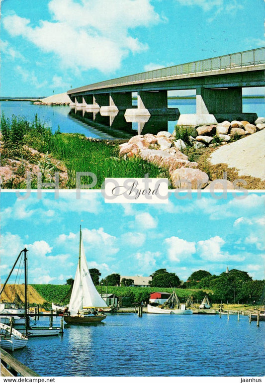 Nyord - Danmark - sailing boat - bridge - 1974 - Denmark - used - JH Postcards
