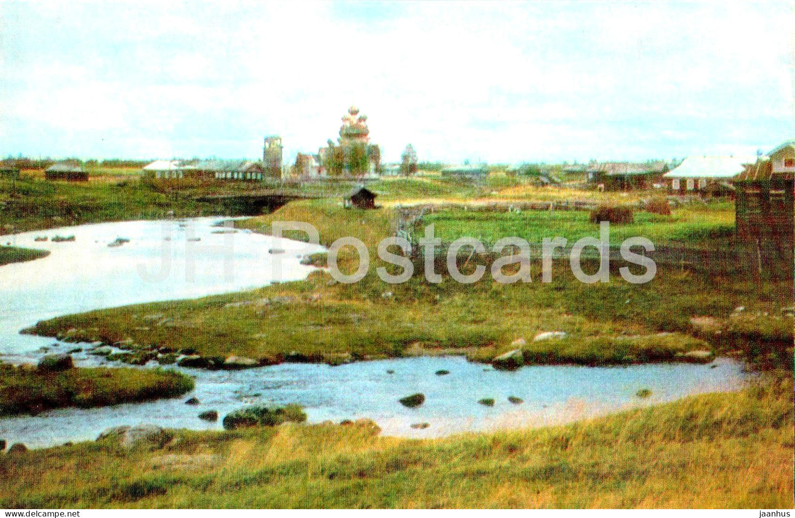 Architecture of Russian North - Village of Kushereka - Church of the Ascension - 1974 - Russia USSR - unused - JH Postcards