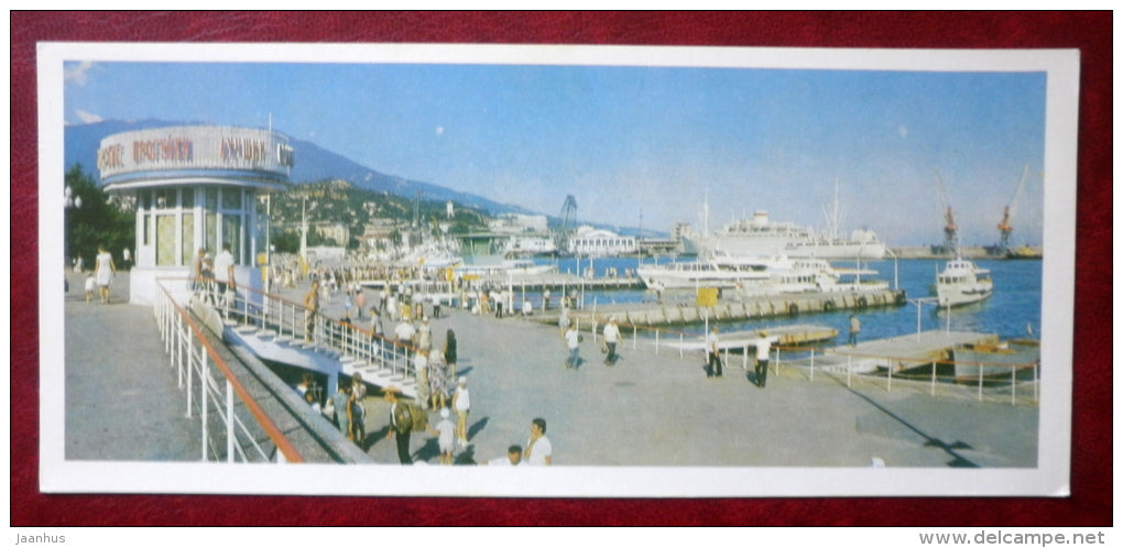 dock of cruise ships - Yalta - Jalta - 1981 - Ukraine USSR - unused - JH Postcards