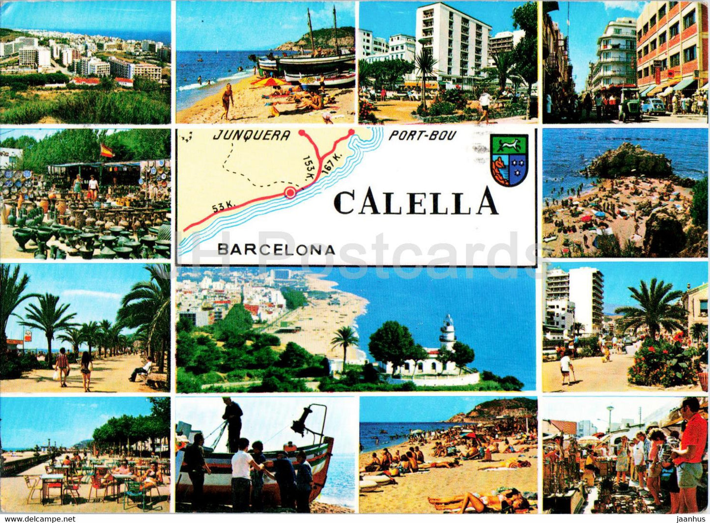 Calella - multiview - 24 - Spain - used - JH Postcards