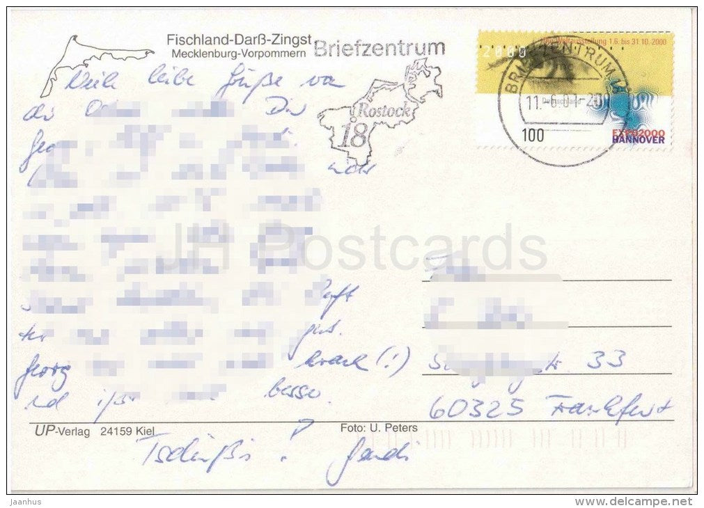 Ostseebad Zingst , Vorpommern - 2001 gelaufen - JH Postcards