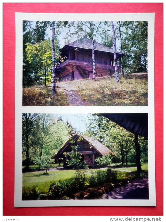 Shed  from Cesis -  Shed from Ludza - The Ethnographic Open-Air Museum - Latvia USSR - unused - JH Postcards