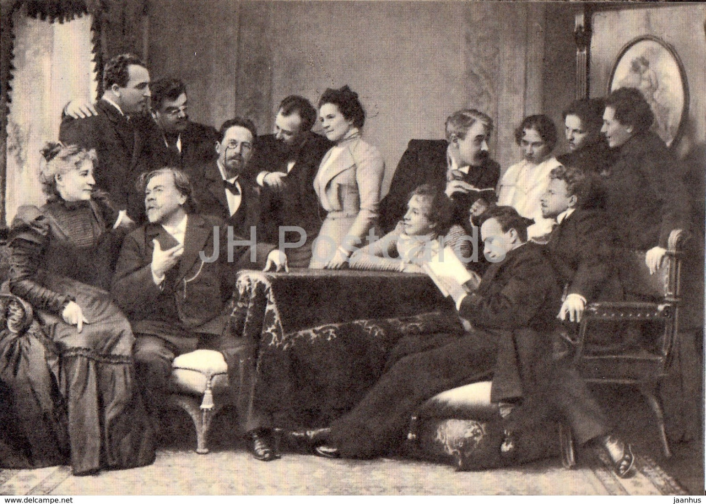 Russian Writer Anton Chekhov - With the Actors of the Moscow State Art Theatre 1899 - 1970 - Russia USSR - unused - JH Postcards