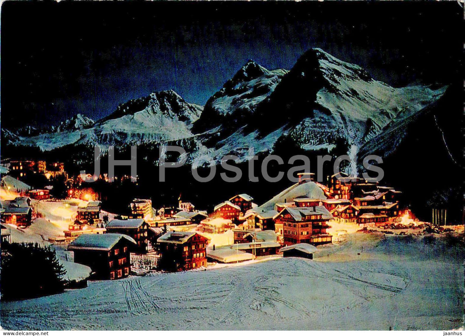 Inner Arosa - Mondscheinnacht - 1986 - Switzerland - used - JH Postcards