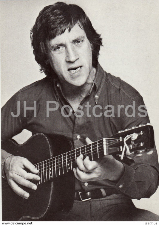 Russian Singer Vladimir Vysotsky - concert - guitar - 1988 - Russia USSR - unused - JH Postcards