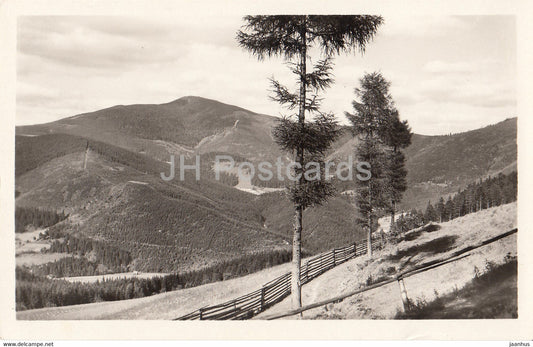 Moravskoslezske Beskydy - Lysa Hora - old postcard - Czechoslovakia - Czech Republic - unused - JH Postcards