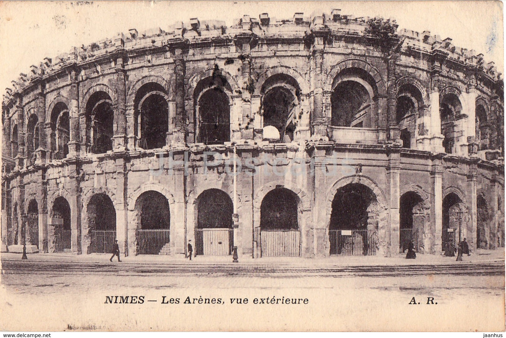 Nimes - Les Arenes vue exterieure - ancient world - 191 - old postcard - France - used