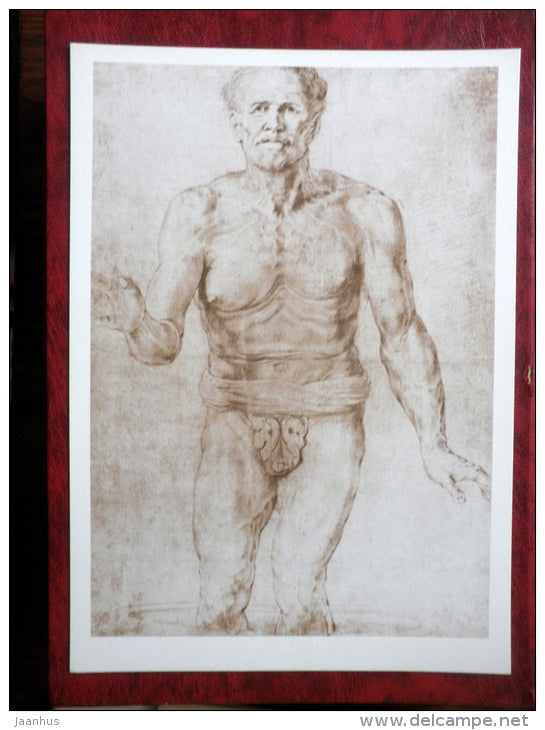 Drawing by Peter Paul Rubens - Antique Sculpture, Seneca , 1601 - 1604 - maxi card - flemish art - 1977 - unused - JH Postcards