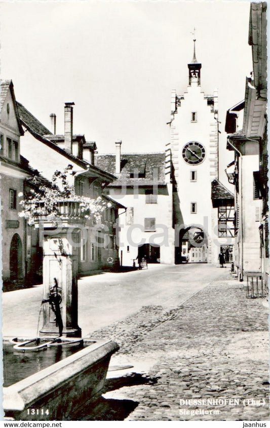 Diessenhofen - Siegelturm - 13114 - 1949 - old postcard - Switzerland - used - JH Postcards