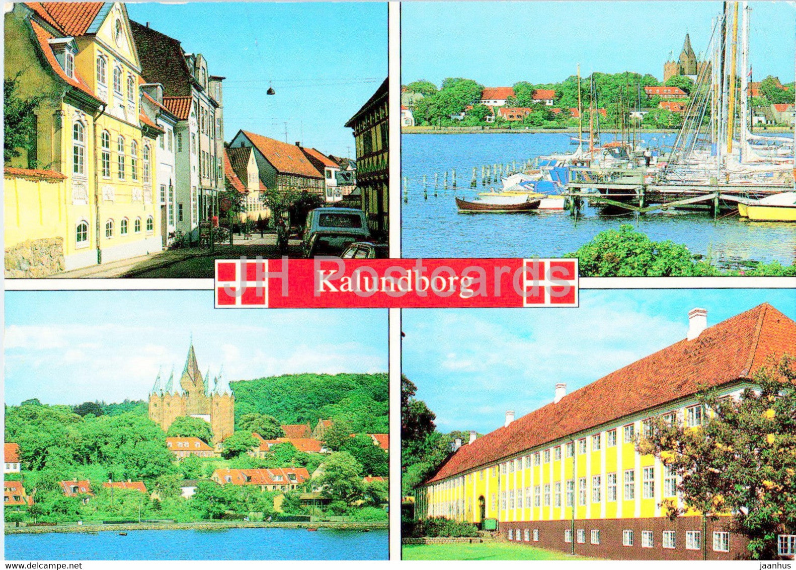 Kalundborg - town views - port - multiview - 1992 - Denmark - used - JH Postcards