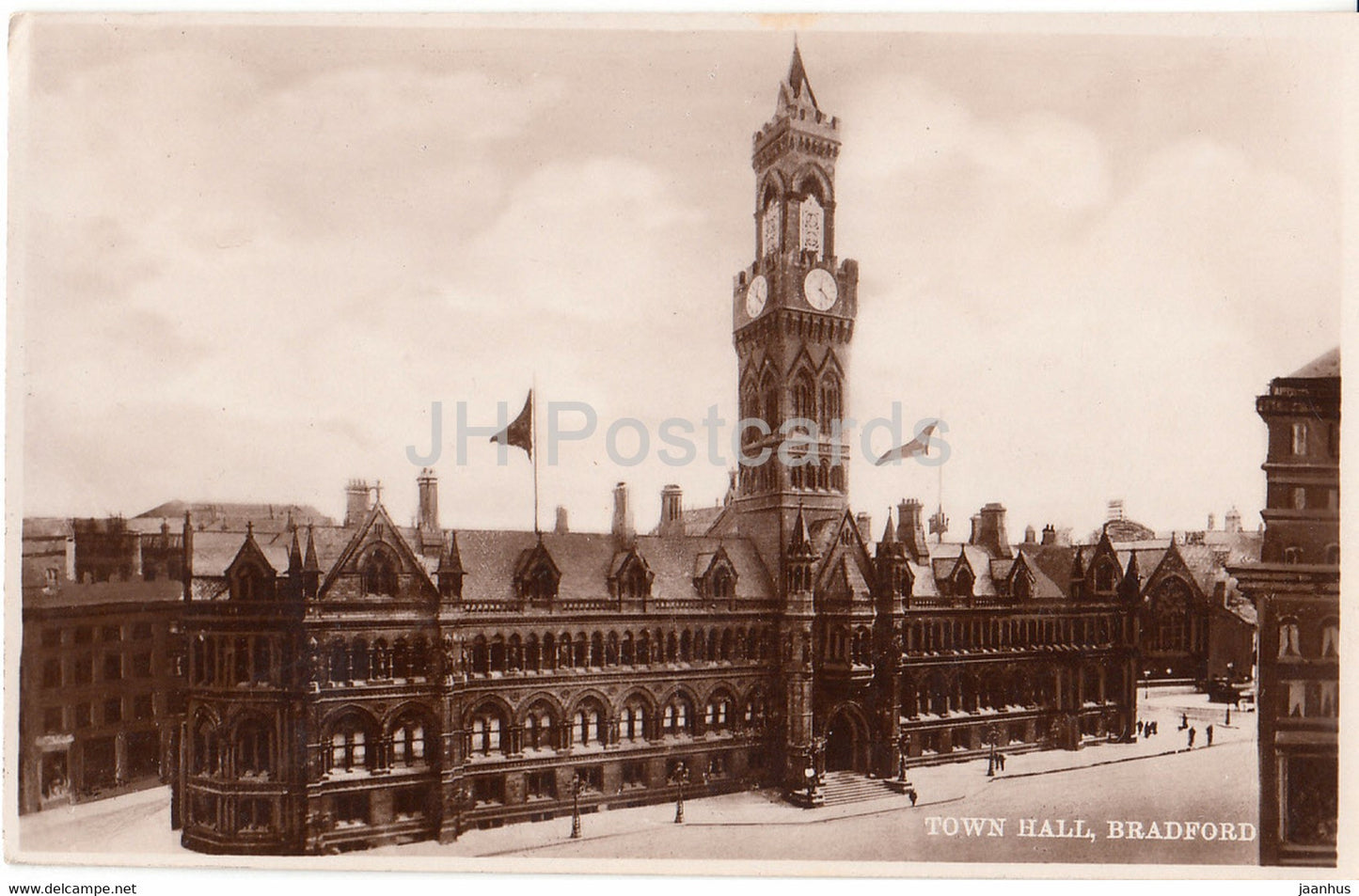 Bradford - Town Hall - old postcard - England - United Kingdom - used - JH Postcards