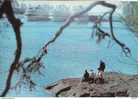 Valaam - Valamo - Steamships in the Bay - ship - 1973 - Russia USSR - unused - JH Postcards