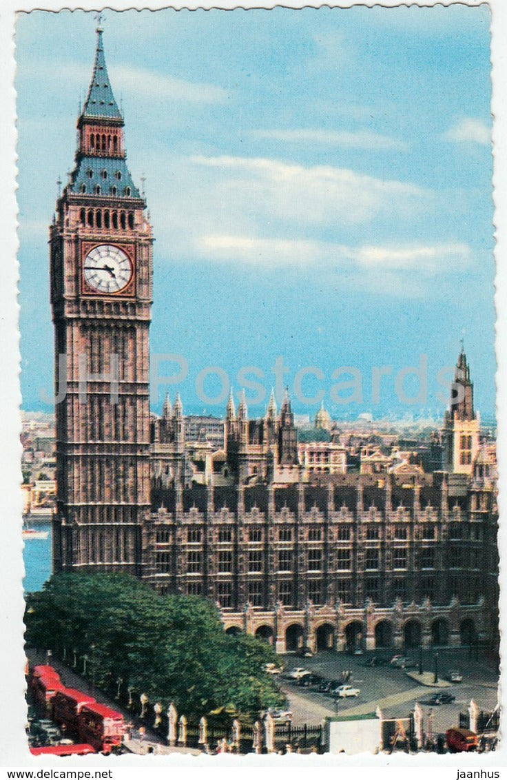 London - Big Ben - Houses of Parliament - 762 - 1962 - United Kingdom - England - used - JH Postcards