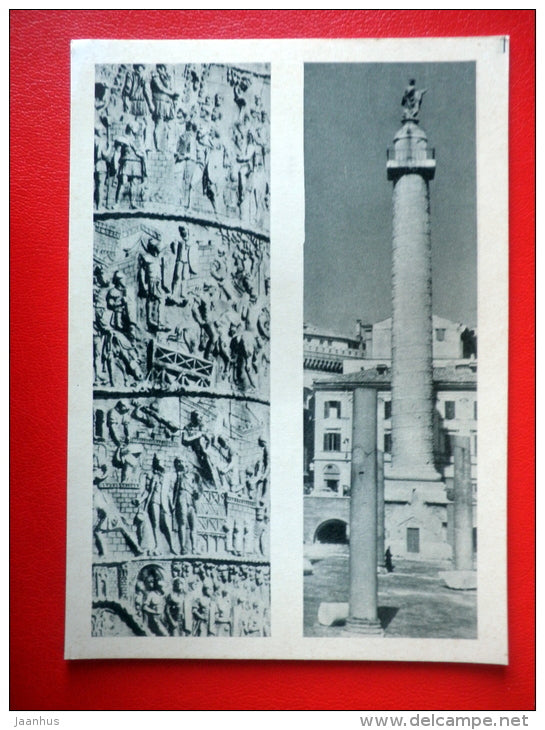 Trajan's Column in Rome , 109-113 AD - Architecture of Ancient Rome - 1965 - Russia USSR - unused - JH Postcards