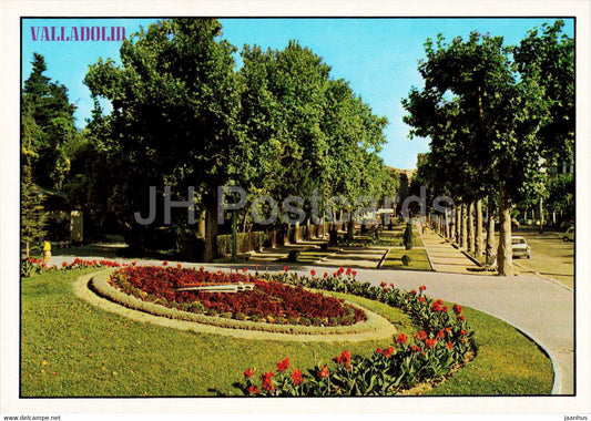 Valladolid - Reloj floral en el paseo central - Flowers Clock in the central promenade - 796 - Spain - unused - JH Postcards