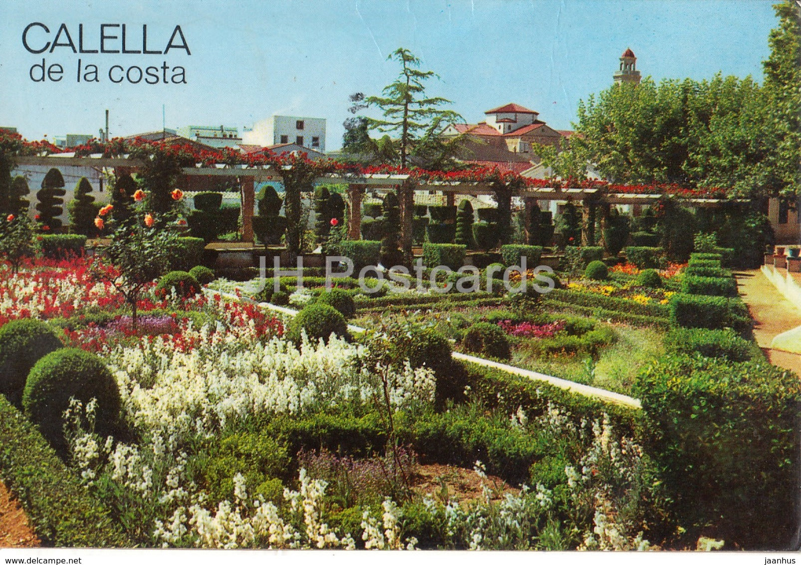 Calella de la Costa - garden - 1974 - Spain - used - JH Postcards