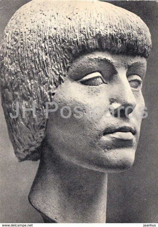 sculpture by Fritz Cremer - Portrait of Young Woman - German art - 1971 - Russia USSR - unused - JH Postcards