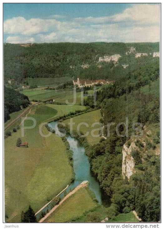 Im Donautal Blick vom Knopfmachfelsen auf Kloster Beuron - L/28 D - Germany - nicht gelaufen - JH Postcards