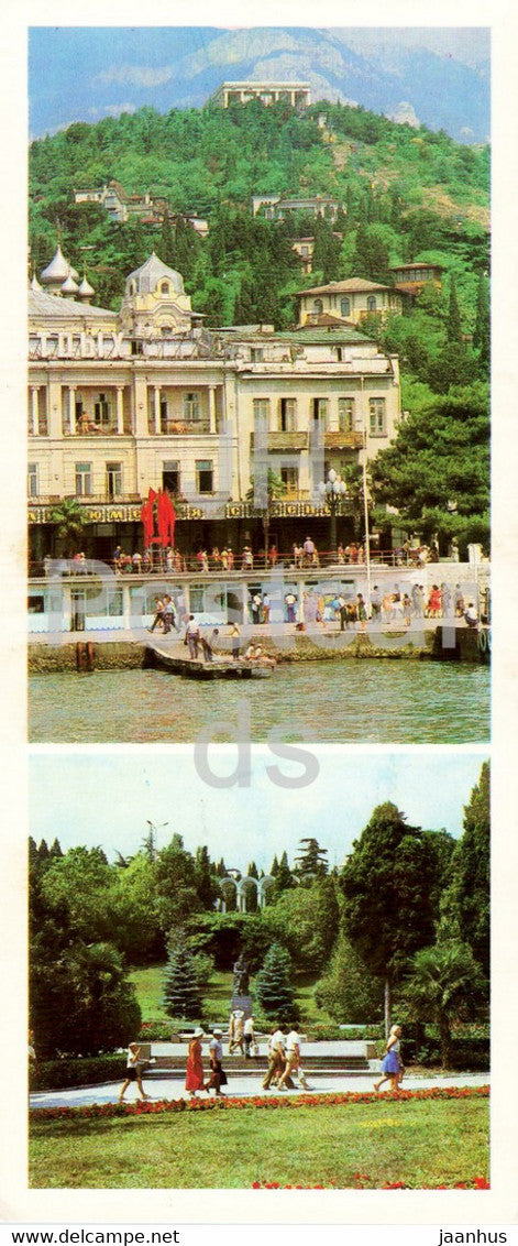 Yalta - sanatorium Kyiv - monument to Chekhov - 1984 - Ukraine USSR - unused - JH Postcards