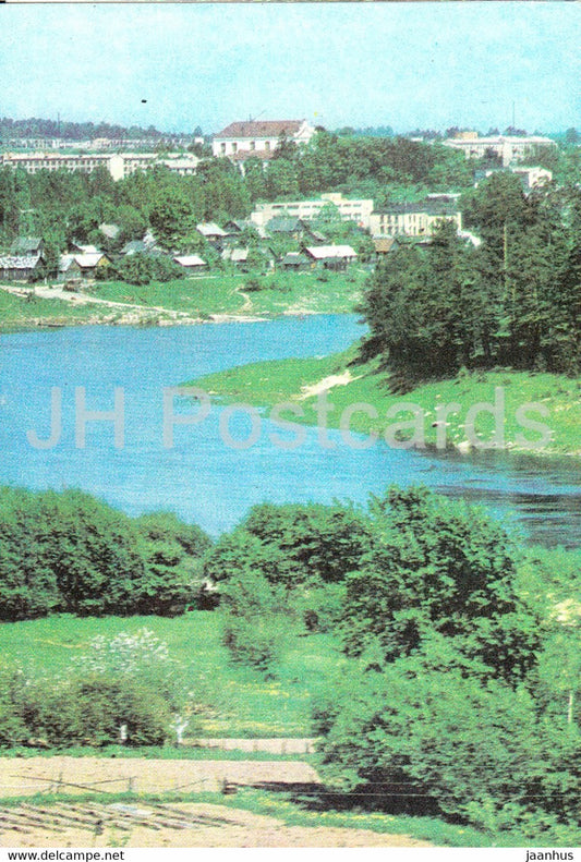 Kraslava - river - 1977 - Latvia USSR - unused - JH Postcards