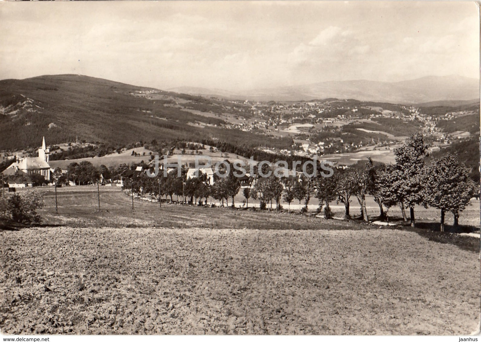 Jizerske Hory - Korenov - Prichovice - general view - Czechoslovakia - Czech Republic - 1960s - used - JH Postcards