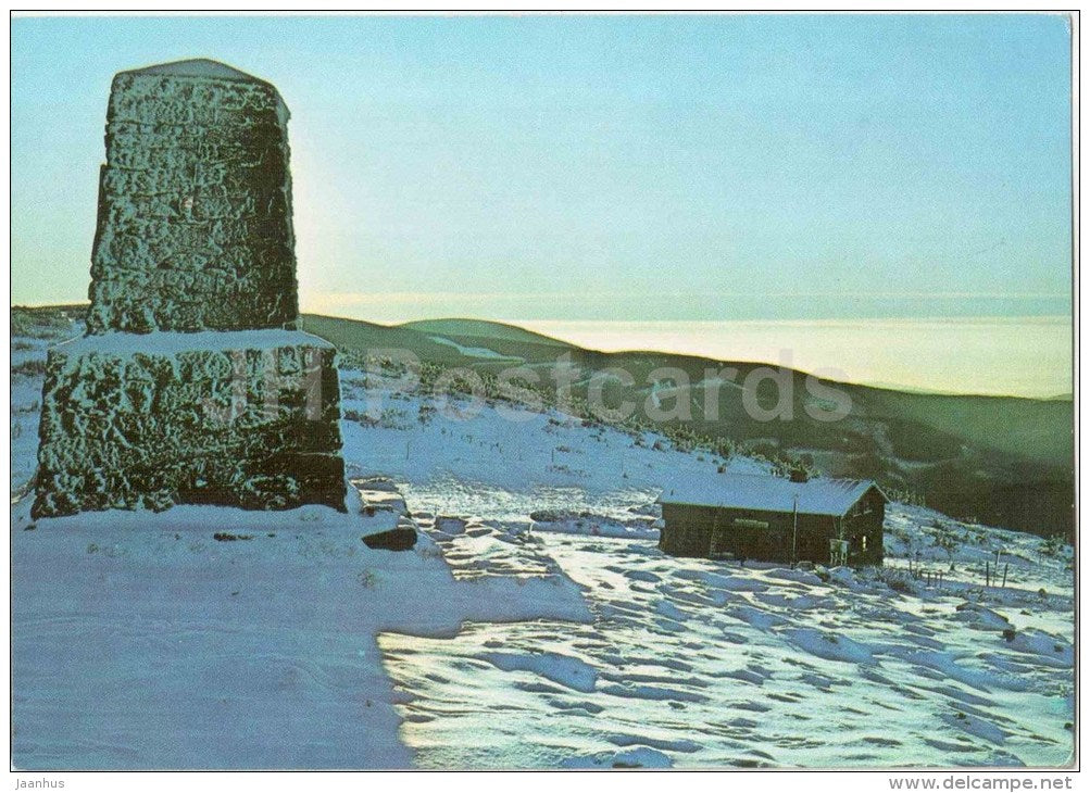 Krkonose - The Hancova Barrow and Vrbatova Chalet on Zlate navrsi (Golden Height) - Czechoslovakia - Czech - unused - JH Postcards