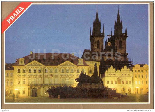 Praha - Prague - Old Town square with Tyn Church - Czechoslovakia - Czech - used - JH Postcards