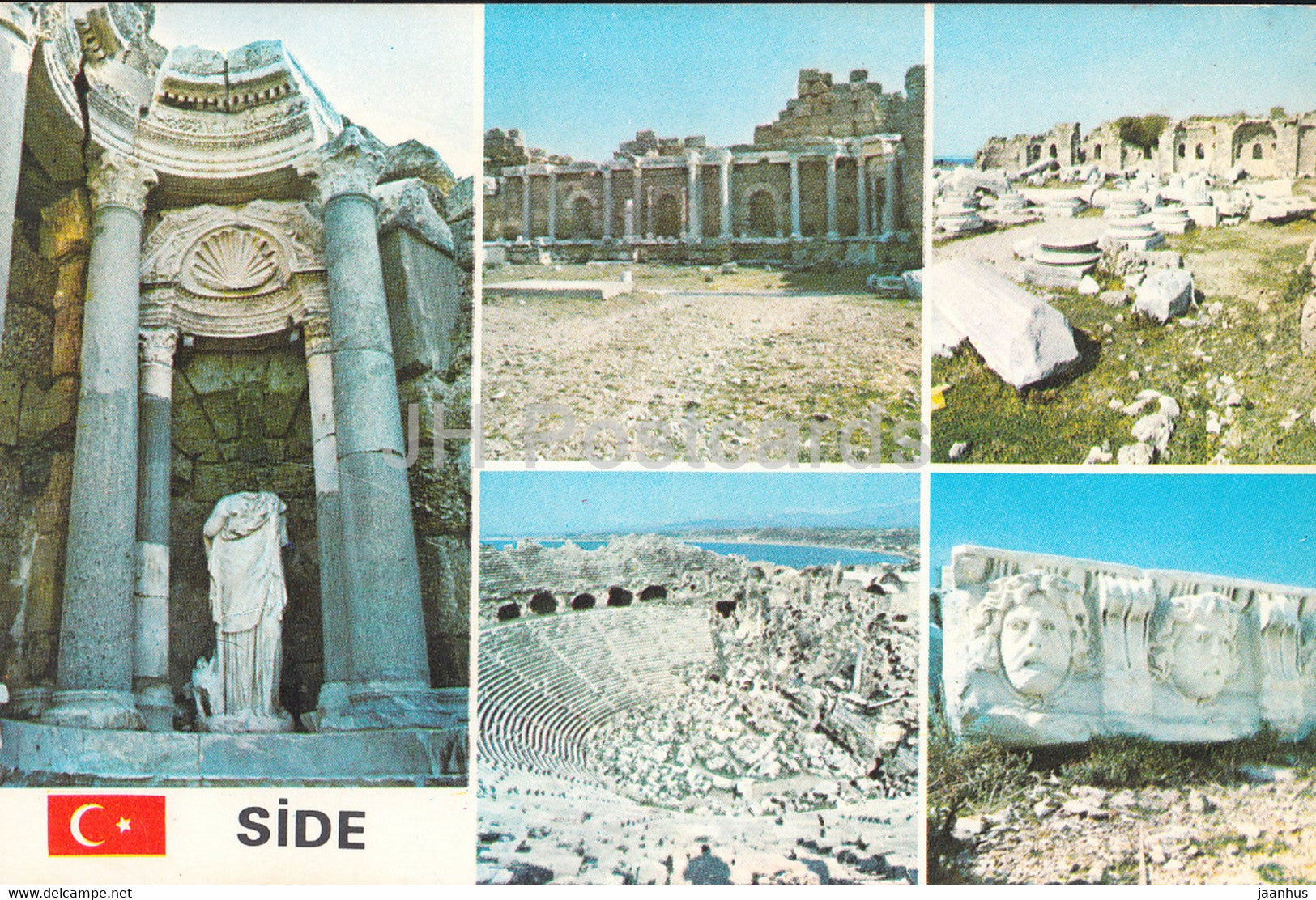 Side - Views from the Side - ancient architecture - multiview - 1967 - Turkey - used - JH Postcards