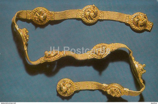 Belt - National Museum of Afghanistan - archaeology - Bactrian Gold - 1984 - USSR Russia - used - JH Postcards