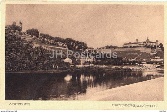 Wurzburg - Marienberg u Kappele - Volksstaat Bayern - old postcard - 1919 - Germany - used - JH Postcards