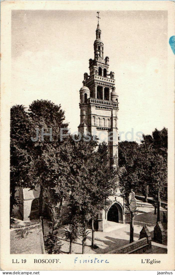 Roscoff - L'Eglise - church - 19 - old postcard - France - used - JH Postcards