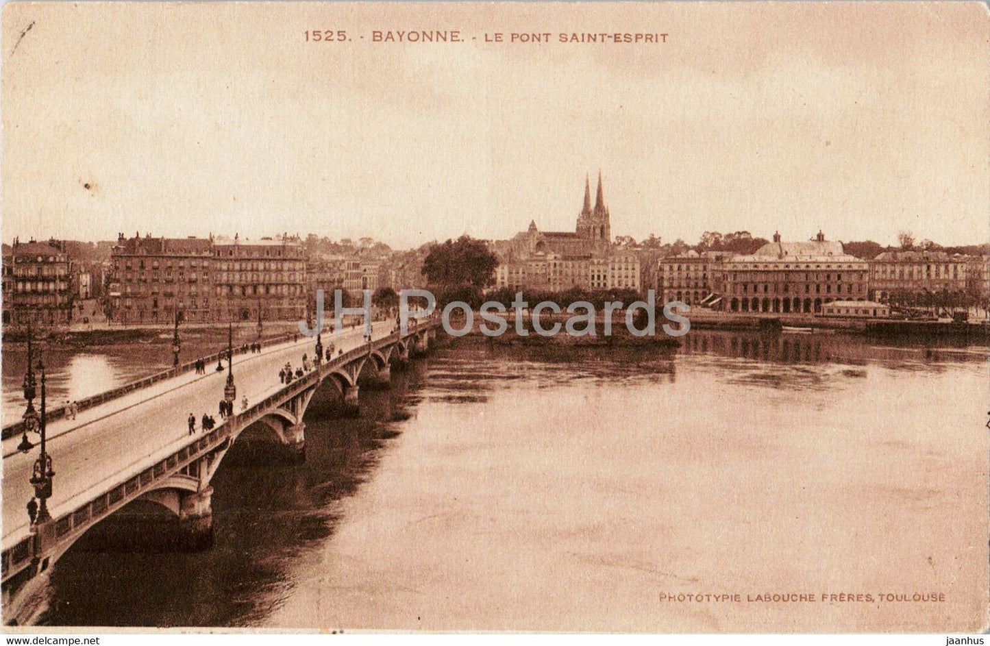 Bayonne - Le Pont Saint Esprit - bridge - 1525 - old postcard - France - used - JH Postcards