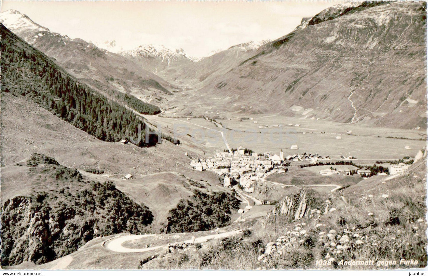 Andermatt gegen Furka - 1038 - old postcard - Switzerland - used - JH Postcards