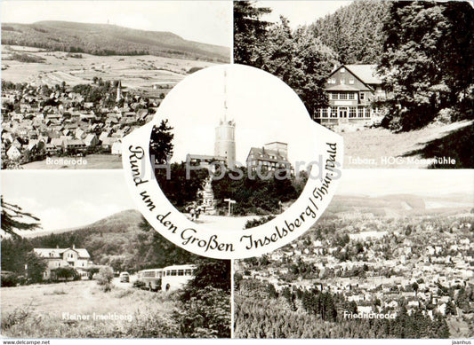 Rund um den Grossen Inselsberg - Brotterode - Kleiner Inselsberg - old postcard - 1975 - Germany DDR - used - JH Postcards